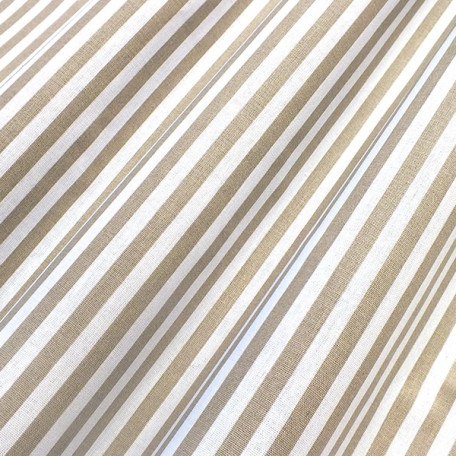 Stripes - Beige - 100% cotton 