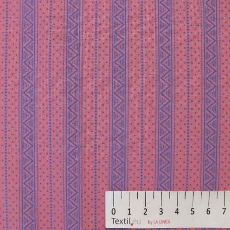 Stripes, Dots - Pink, Blue - 100% cotton 