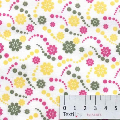 Flowers, Children's - Yellow - 100% cotton 