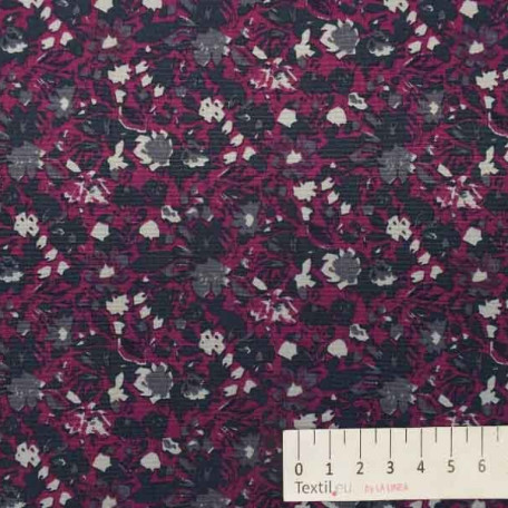 Flowers - Violet - 100% cotton 