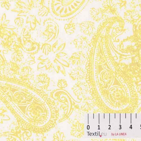 Ornaments - Yellow - 100% linen 