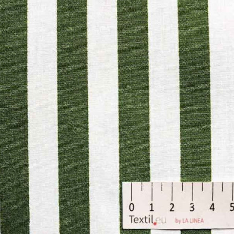 Pruhy - Zelená - 100% bavlna 