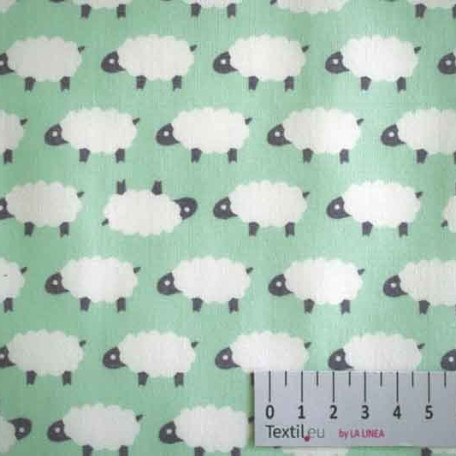 Dětské, Zvířata - Zelená - 100% bavlna 