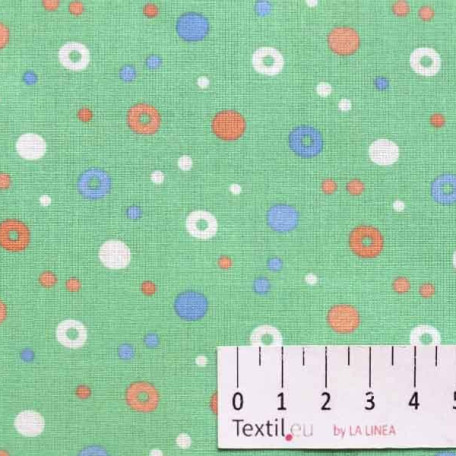 Children's, Dots - Green - 100% cotton 