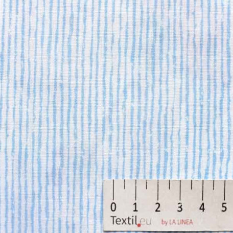 Pruhy - Bavlněný popelín - Modrá - 100% bavlna 