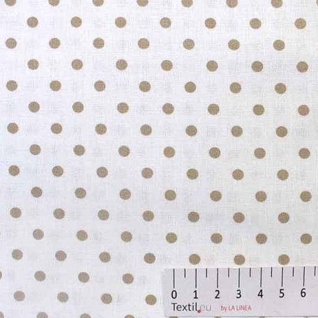 Dots - Beige - 100% cotton 