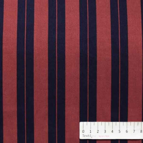 Stripes - Red, Blue - 100% cotton 