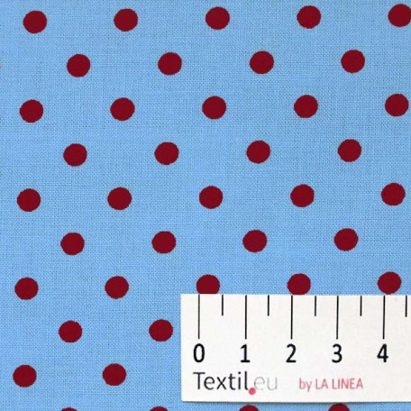 Puntíky - Bavlněné plátno - Modrá - 100% bavlna 