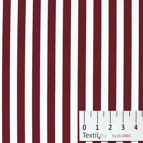 Stripes - Burgundy - 100% cotton 