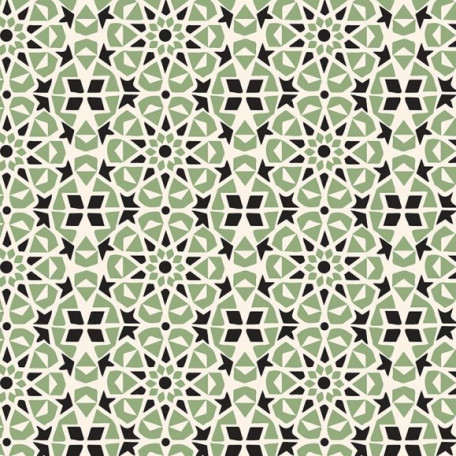 Abstraktní - Bavlněné plátno - Zelená - 100% bavlna 