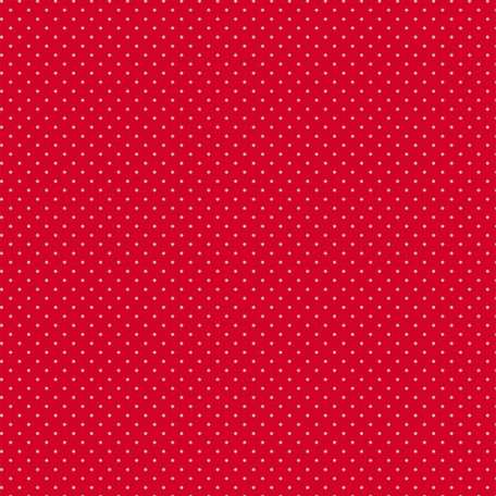 Puntíky - Červená - 100% bavlna 