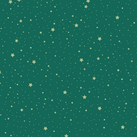 Stars - Green - 100% cotton 