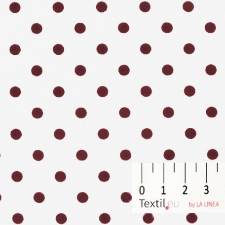 Dots - Burgundy - 100% cotton 