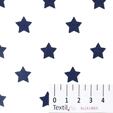 Stars - Blue - 100% cotton 