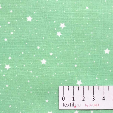 Stars, Children's - Green - 100% cotton 