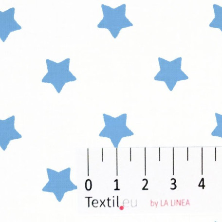 Hvězdy - Bavlněné plátno - Modrá - 100% bavlna 