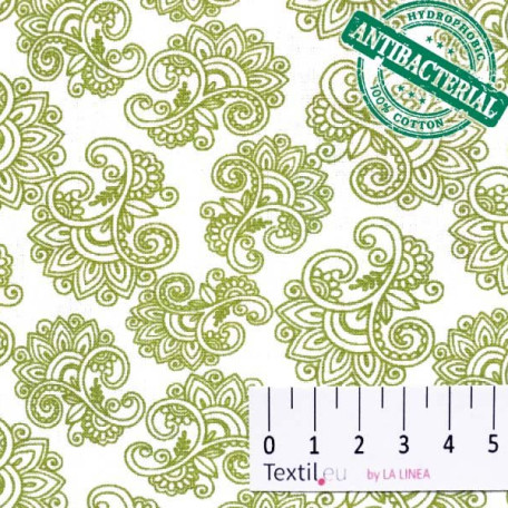 Ornamenty - Bavlněné plátno - Zelená - 100% bavlna 