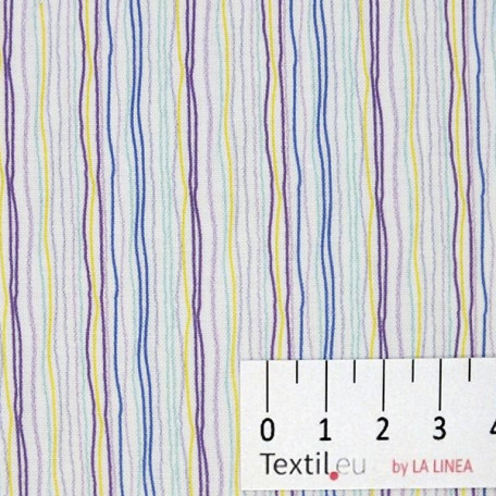 Stripes - Violet, Blue - 100% cotton 