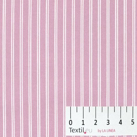 Pruhy - Bavlněné plátno - Růžová - 100% bavlna 