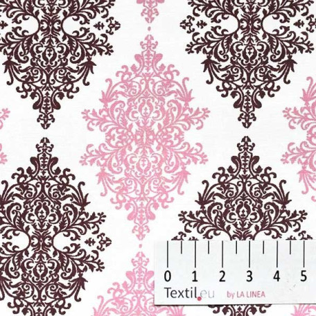Ornaments - Pink, Burgundy - 100% cotton 