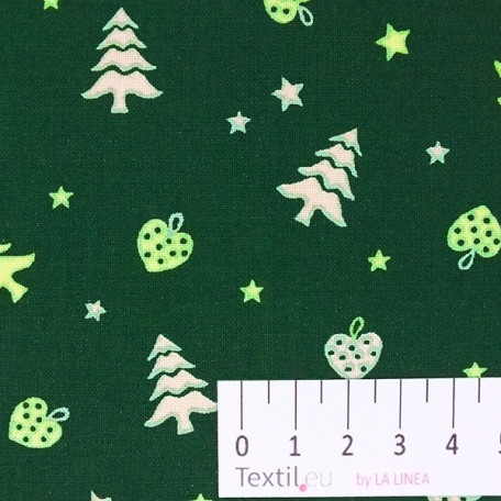 Vánoce - Bavlněné plátno - Zelená - 100% bavlna 