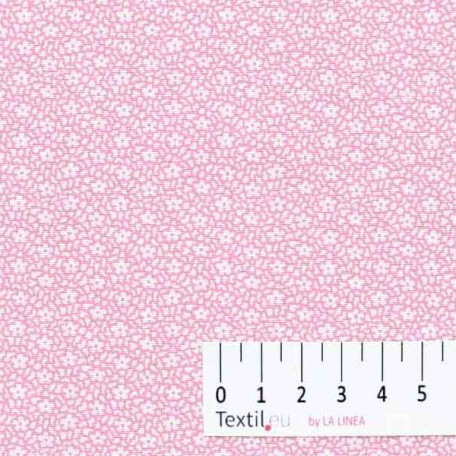 Flowers - Pink - 100% cotton 