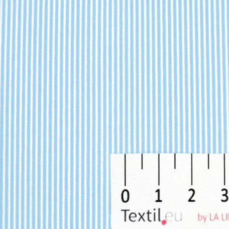 Pruhy - Elastický popelín - Modrá - 97% bavlna/3% elastan 