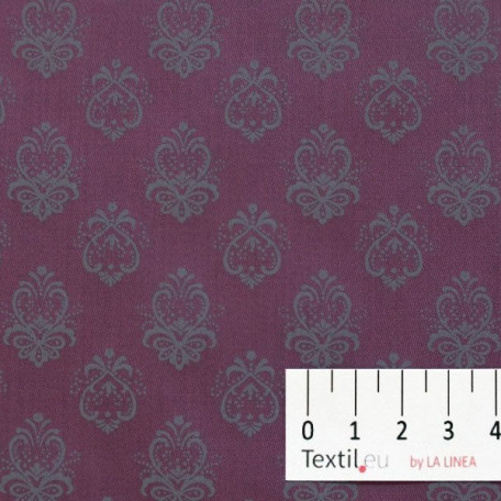 Ornamenty - Fialová - 100% bavlna 