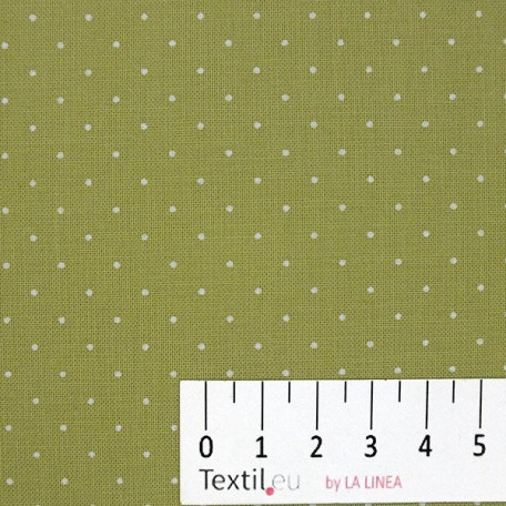 Puntíky - Zelená - 100% bavlna 