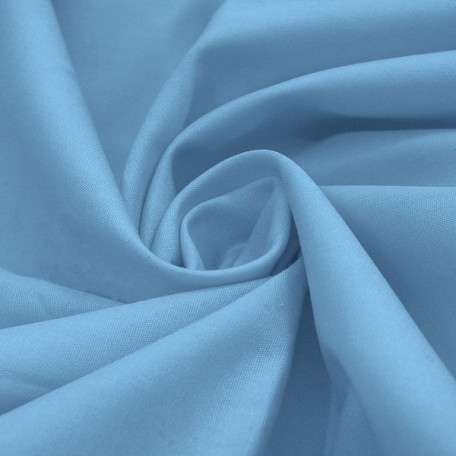 Jednokolorowe  - Bawełniana popelina - Niebieski  - 100% bawełna  