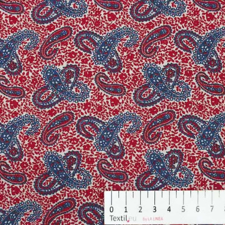 Ornaments - Red, Blue - 100% cotton 