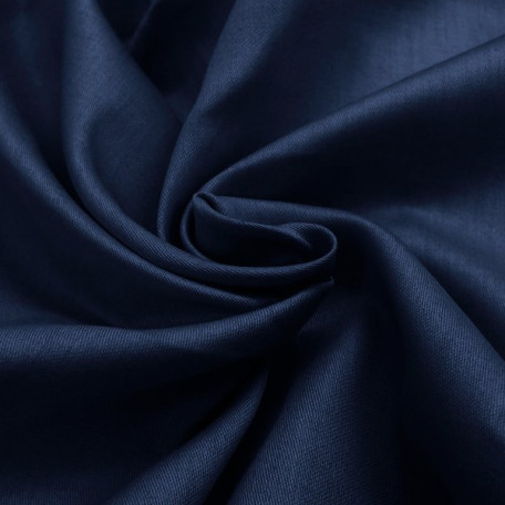 Jednokolorowe  - Satyna bawełniana - Niebieski  - 100% bawełna  
