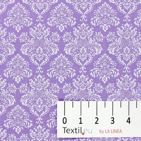 Ornamente - Baumwollsatin  - Violett  - 100% Baumwolle  