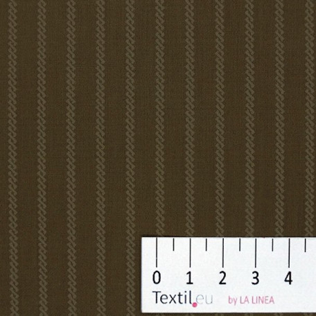 Stripes - Cotton Sateen - Brown - 100% cotton 