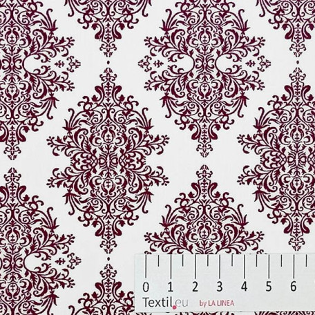 Ornamenty - Vínová - 100% bavlna 