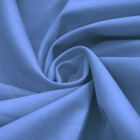 Solid colour - Cotton poplin - Blue - 100% cotton 