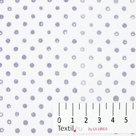 Dots - Cotton Sateen - Grey - 100% cotton 