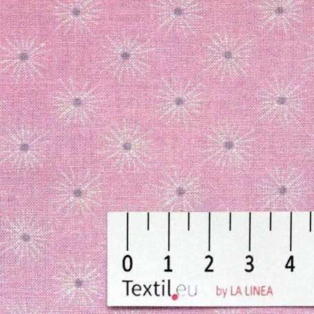 Flowers - Cotton plain - Pink - 100% cotton 