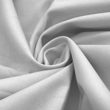 Solid colour - Cotton poplin - Grey - 100% cotton 