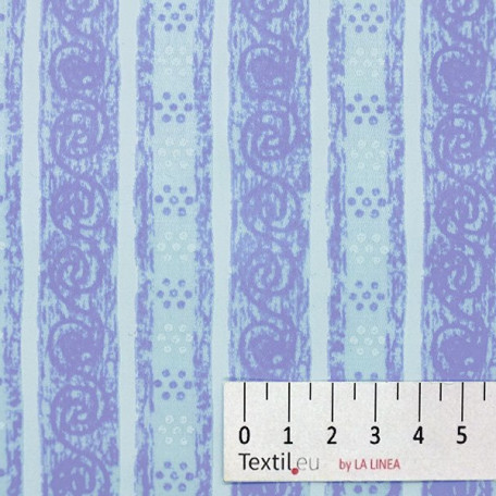 Dots, Stripes - Cotton Sateen - Blue - 100% cotton 