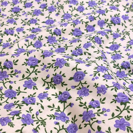 Flowers - Plain - ACRYLAT coated, matt - Violet, Beige - 100% cotton/100% ACRYL 