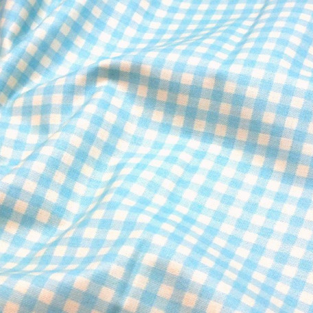 Checks - Plain - ACRYLAT coated, matt - Blue - 100% cotton/100% ACRYL 