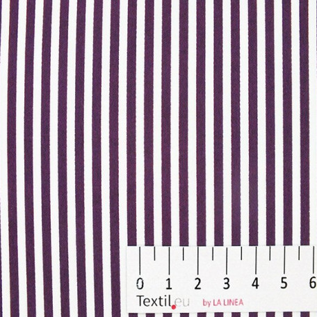 Stripes - Cotton Sateen - Burgundy - 100% cotton 