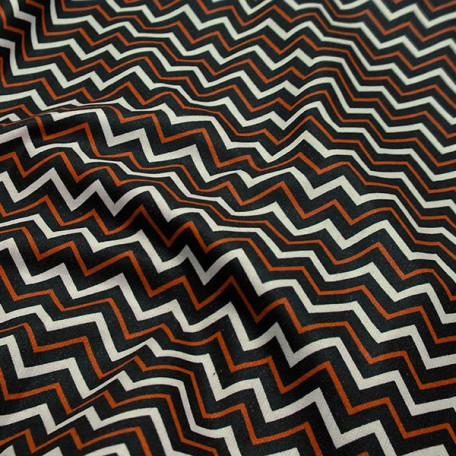 Abstract, Stripes - Plain - ACRYLAT coated, matt - Brown, Orange - 100% cotton/100% ACRYL 