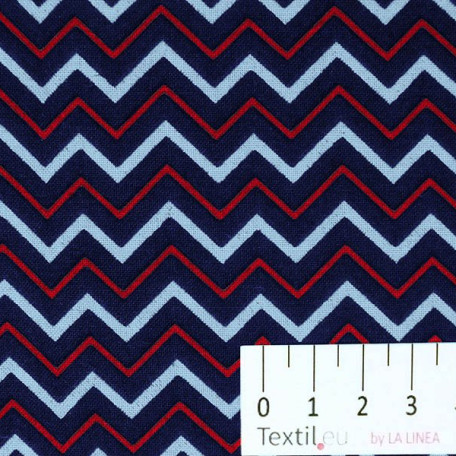 Abstract - Cotton plain - Blue, Red - 100% cotton 