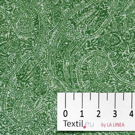 Abstrakcja  - Płótno bawełniane  - Zielony  - 100% bawełna  
