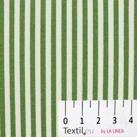 Stripes - Cotton plain - Green - 100% cotton 