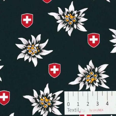 Blumen  - Baumwoll-Kretonne - Grün  - 100% Baumwolle  