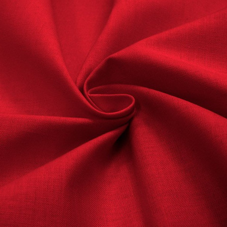 Jednokolorowe  - Płótno bawełniane  - Czerwony  - 100% bawełna  