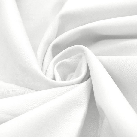 Solid colour - Elastic poplin - White - 97% cotton/3% elastan 